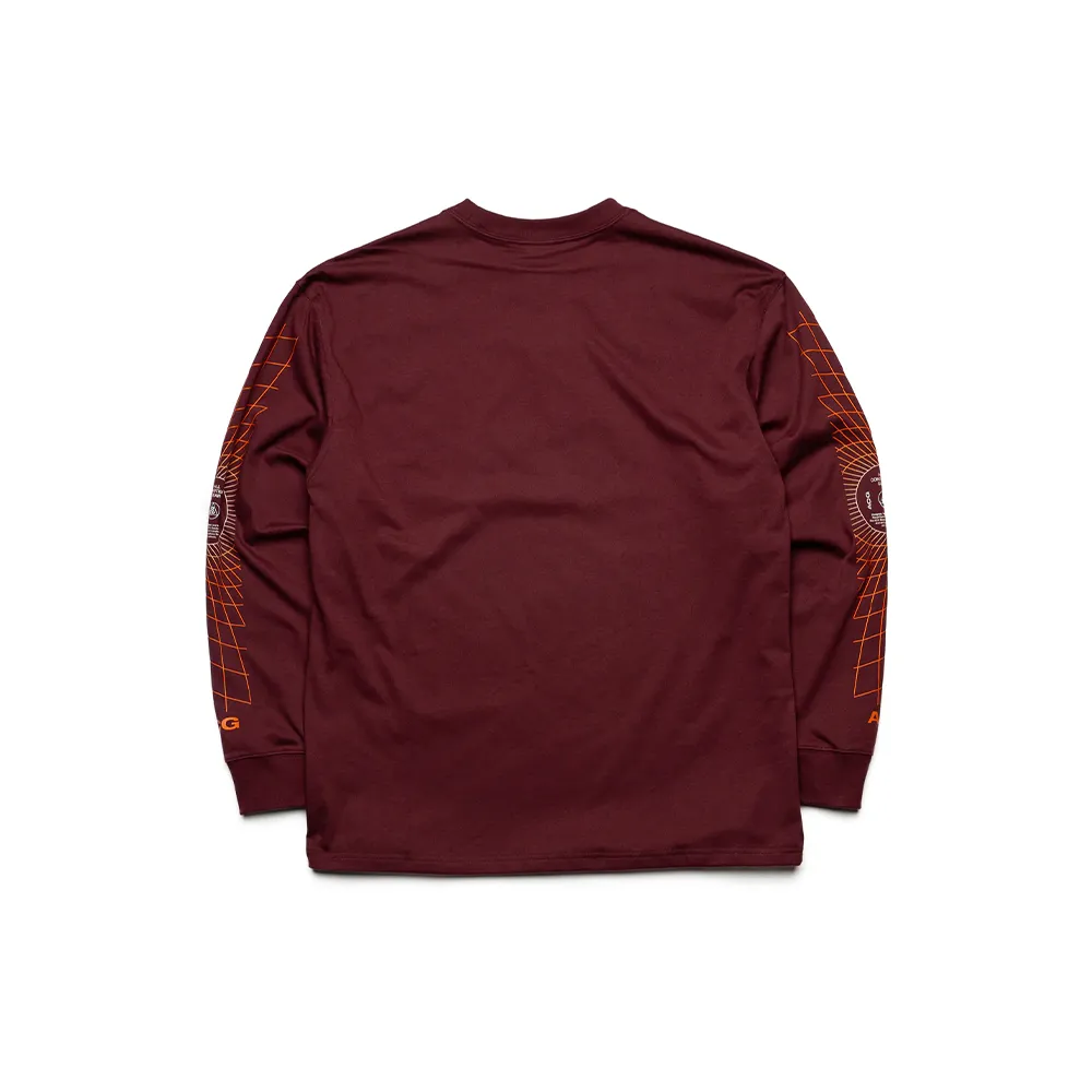 ACG "Manhole" LS T-Shirt 'Night Maroon'