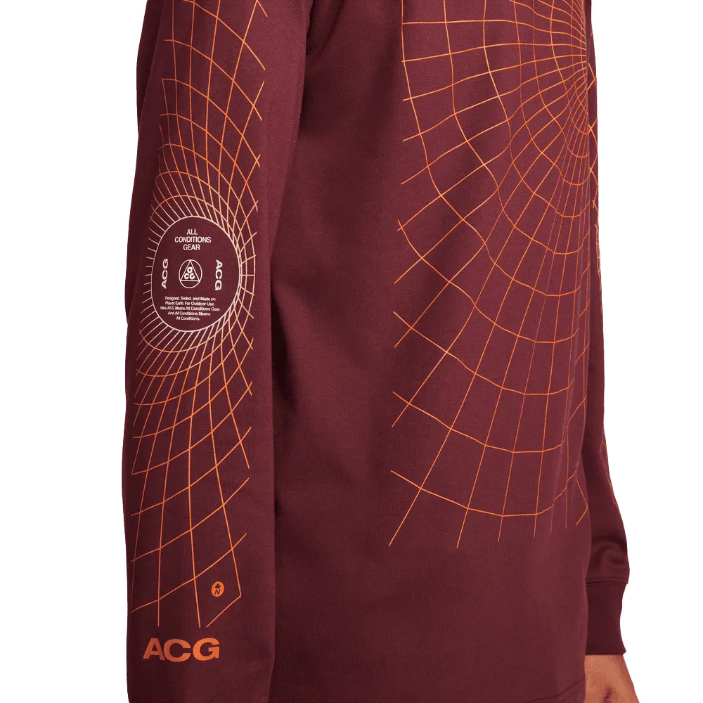 ACG "Manhole" LS T-Shirt 'Night Maroon'