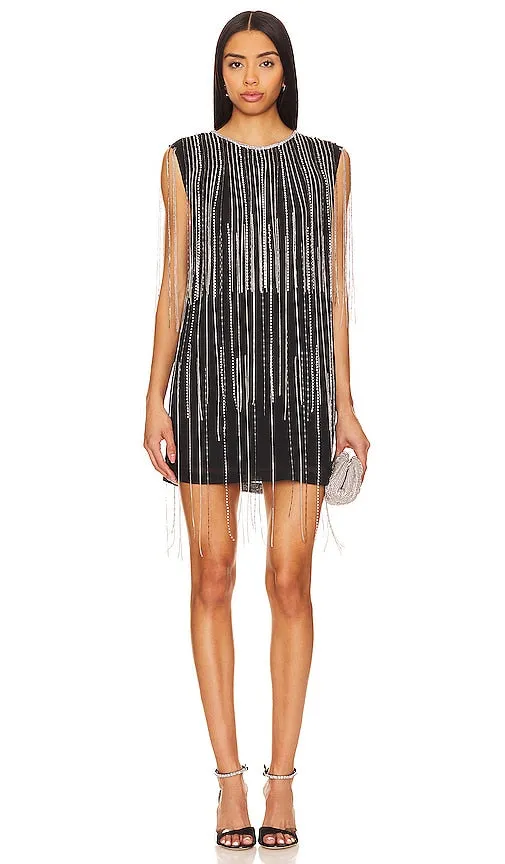 ALLSAINTS Ilia Diamante Dress in Black