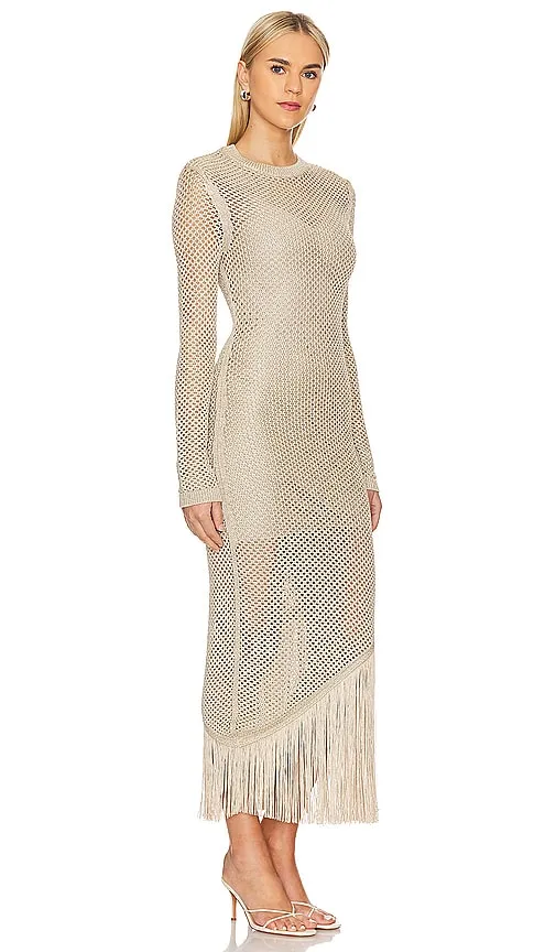 ALLSAINTS Jesse Dress in Metallic Gold