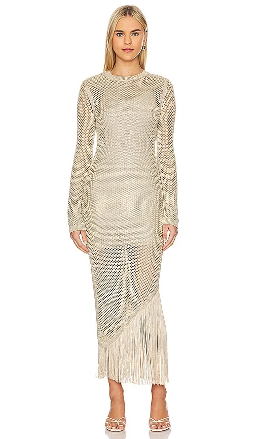ALLSAINTS Jesse Dress in Metallic Gold