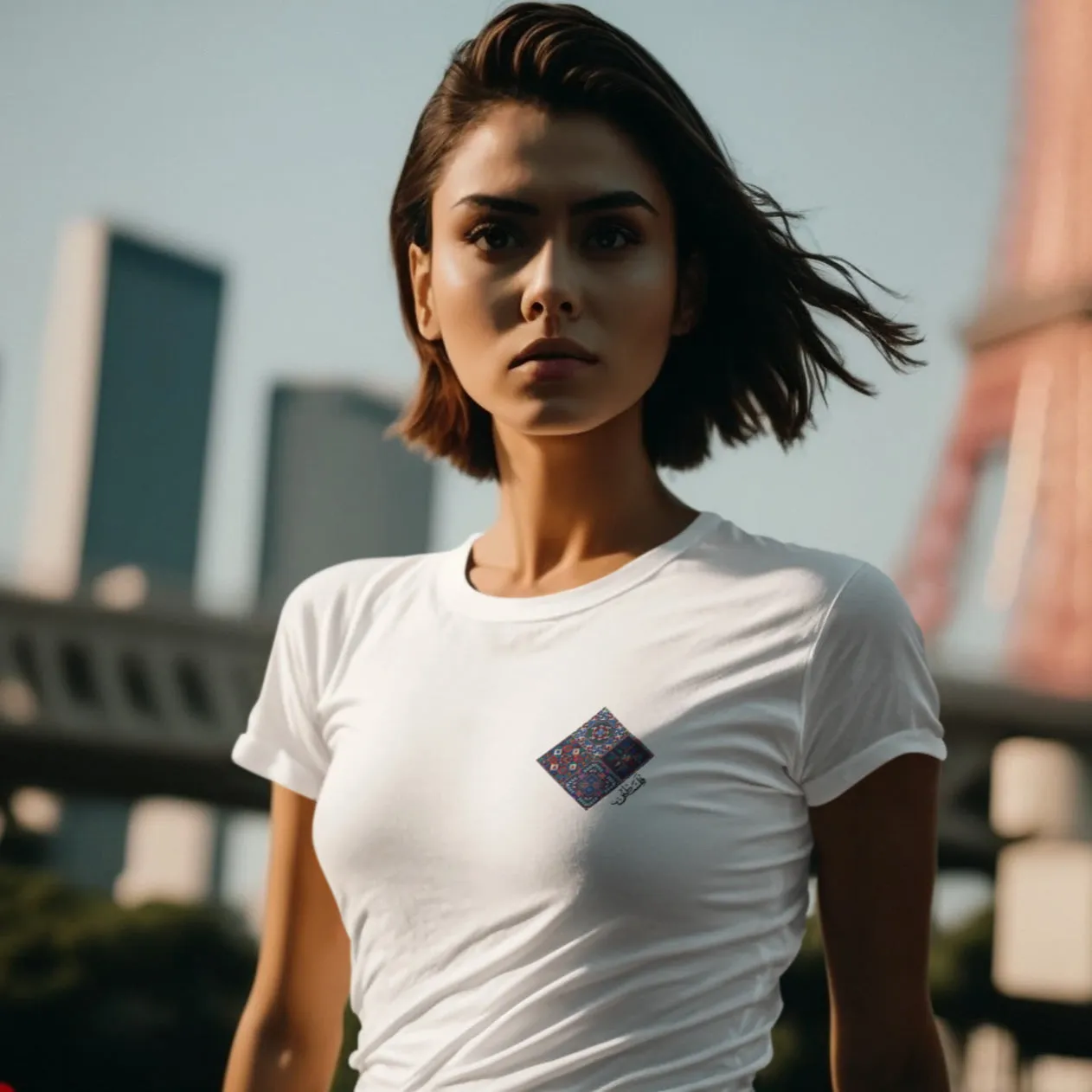 Blue Tatreez Women's Semi-Fitted Tees
