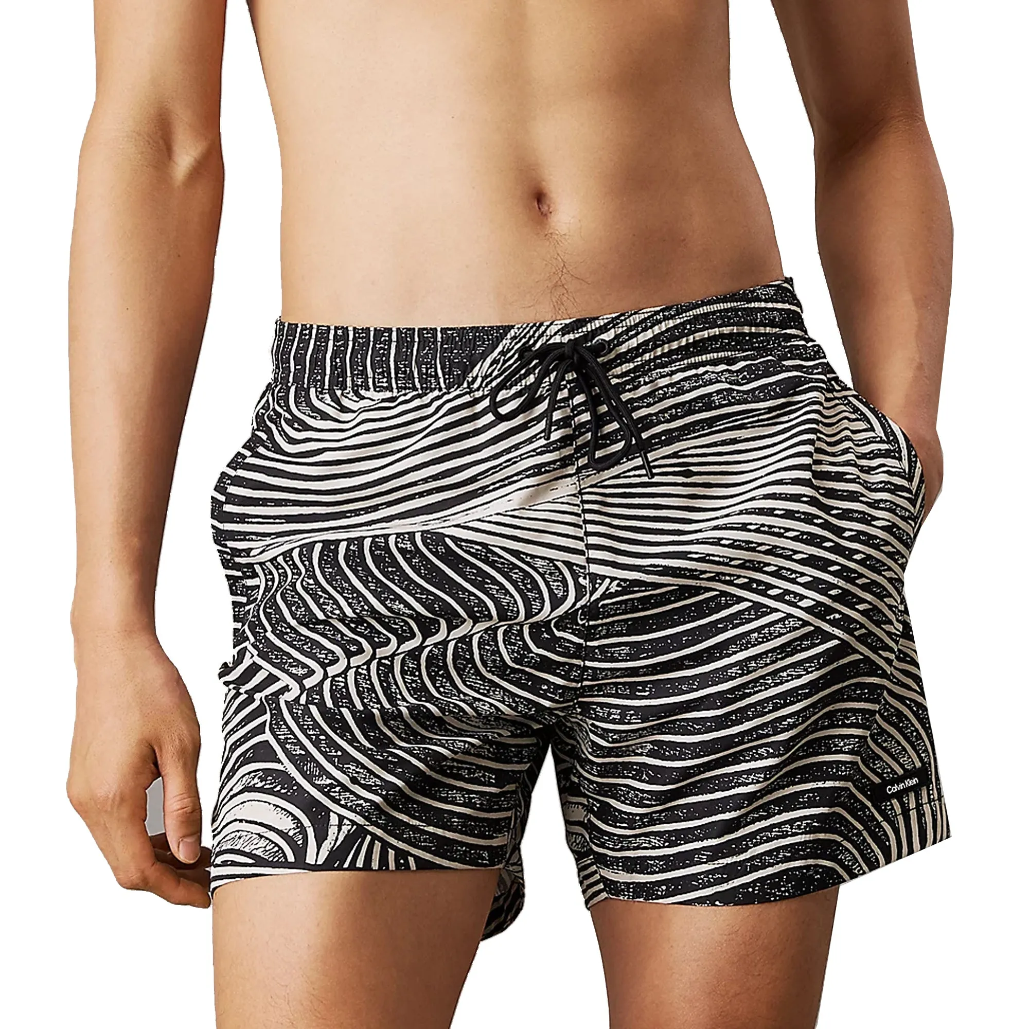 Calvin Klein All Over Printed Swim Shorts Palm Leaves