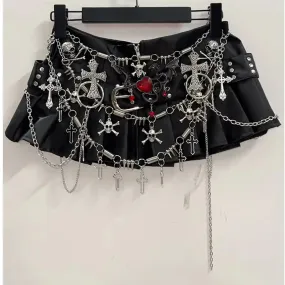 Cross Short skirts  Punk Short skirts sexy Gothic Short skirts harajuku  Short skirts y2k clothes y2k fashion y2k  Short skirts