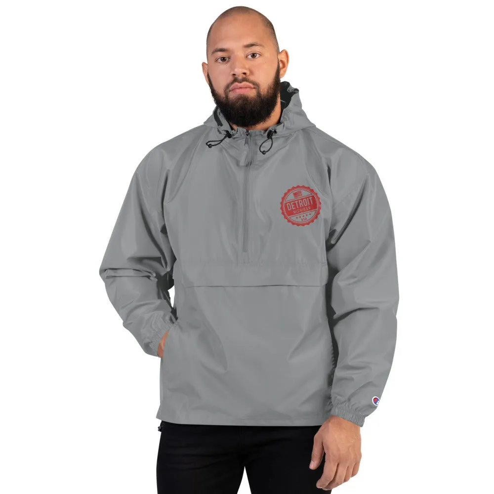 Detroit Embroidered Champion Packable Jacket