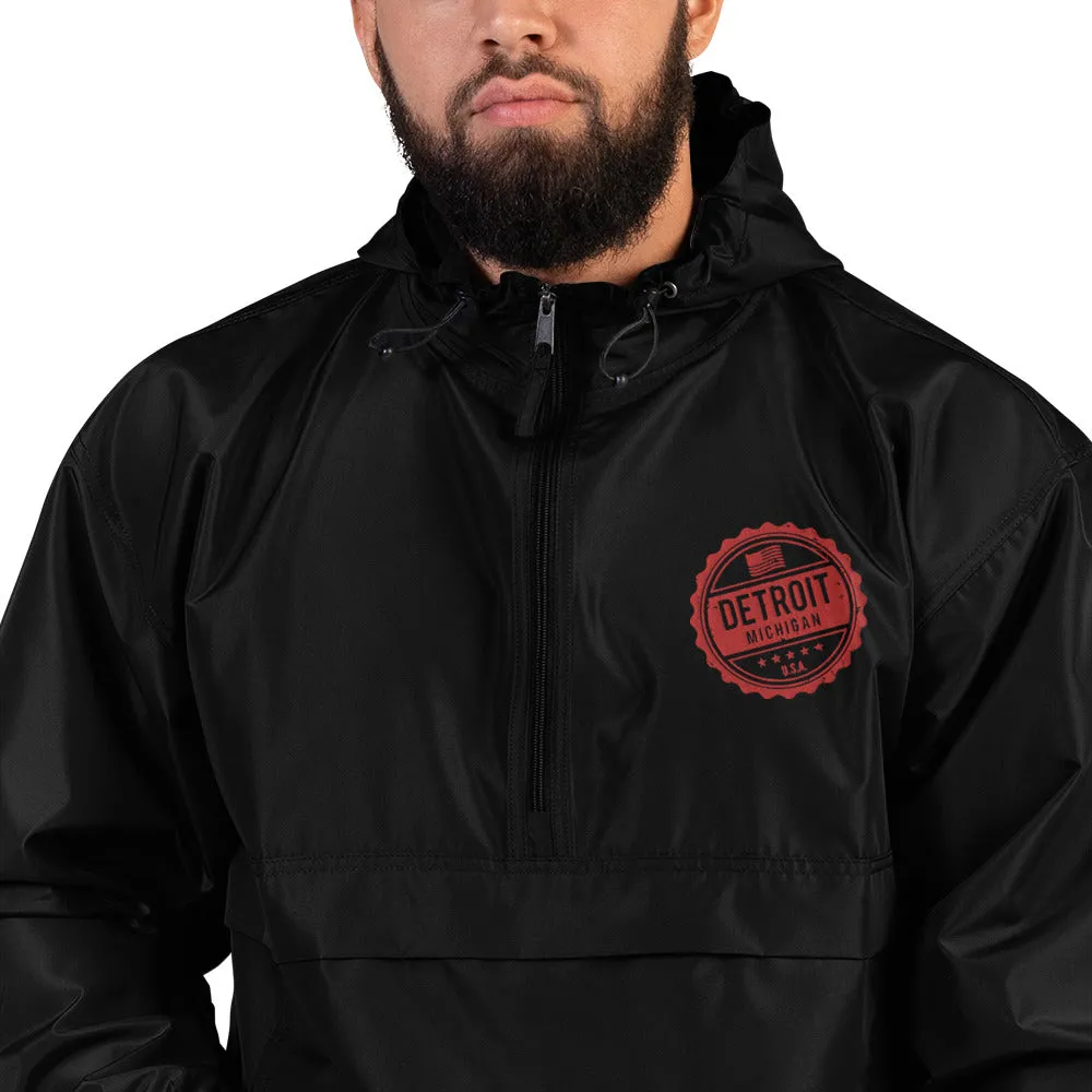 Detroit Embroidered Champion Packable Jacket