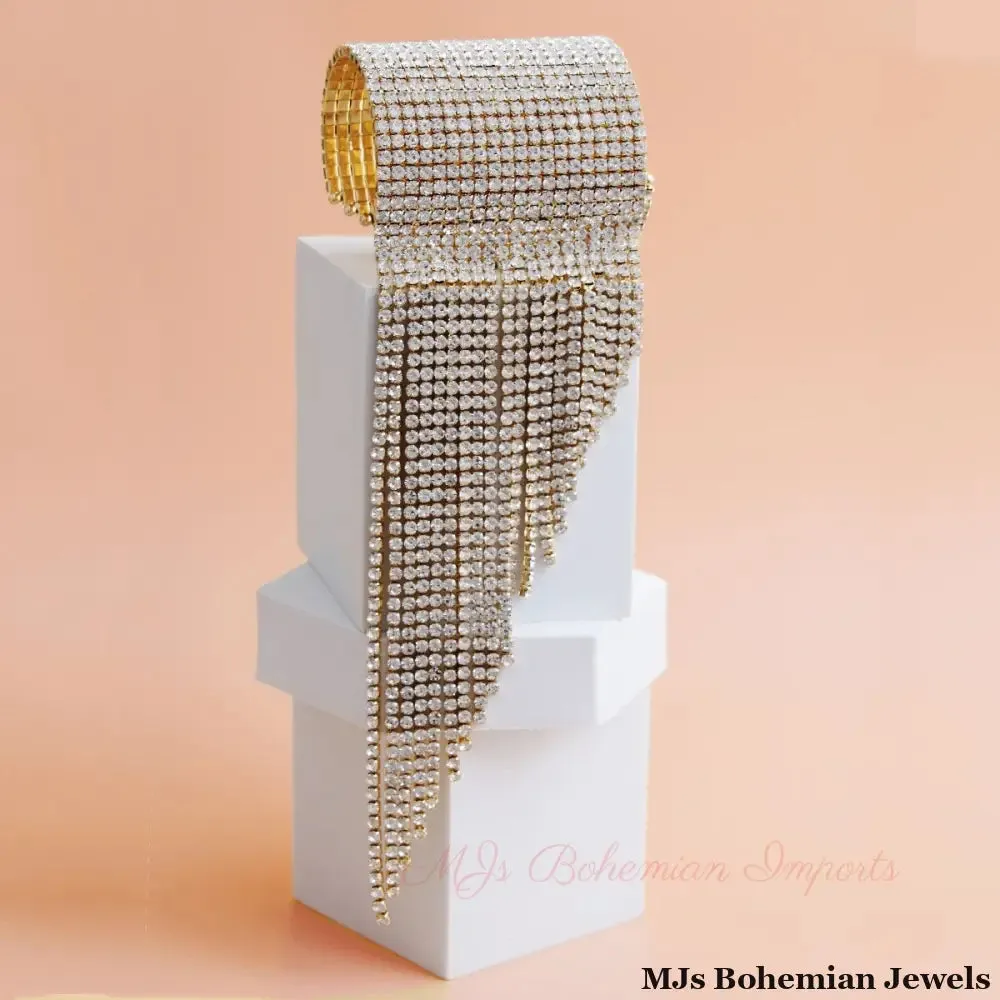 Gold 20 Line Fringe Cuff