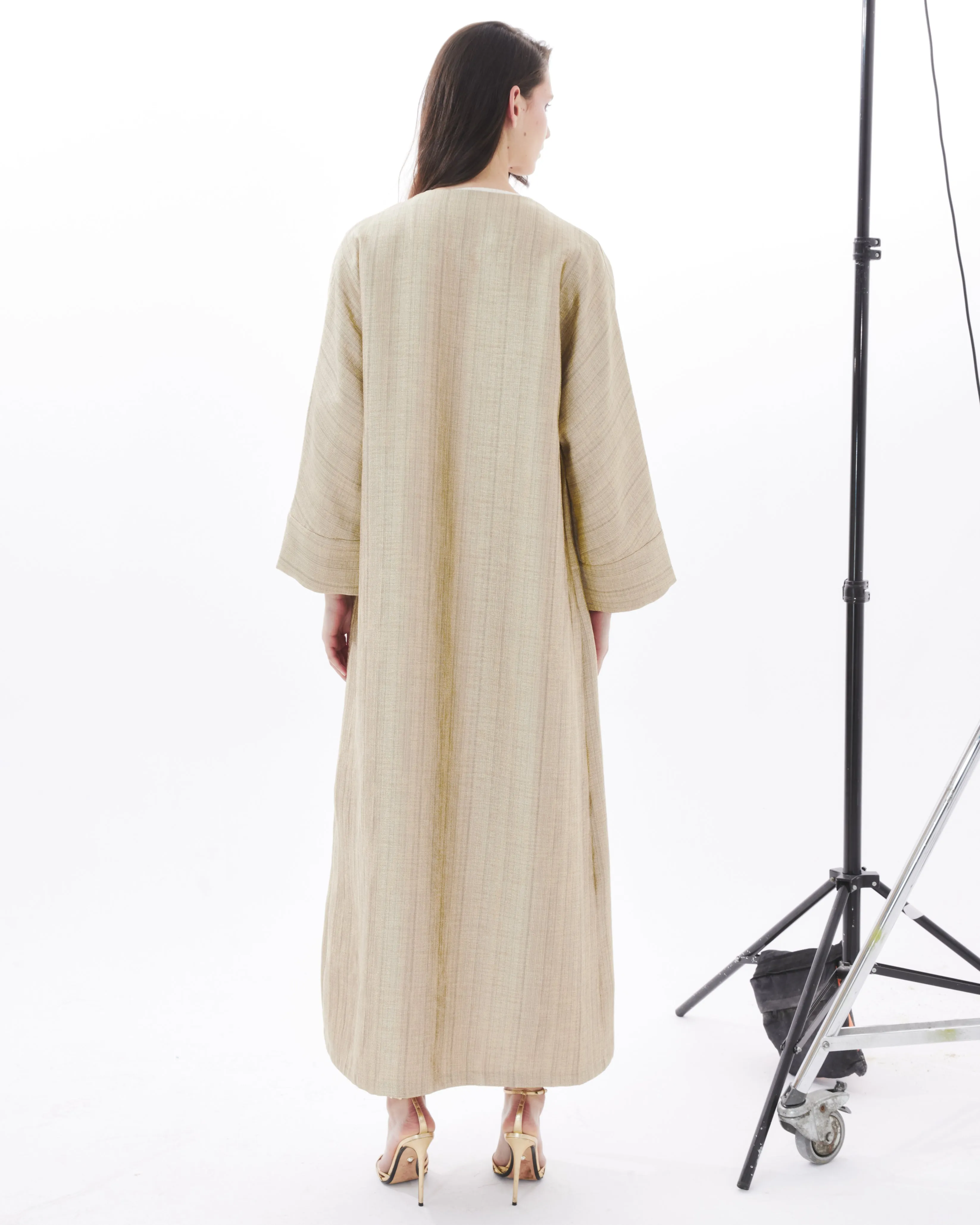 IVORY YASMINE ON GOLD ABAYA