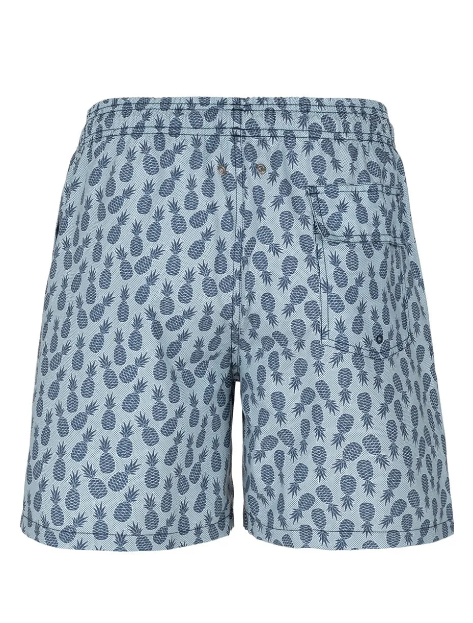 Light Grey Pineapple Stretch Swim Shorts