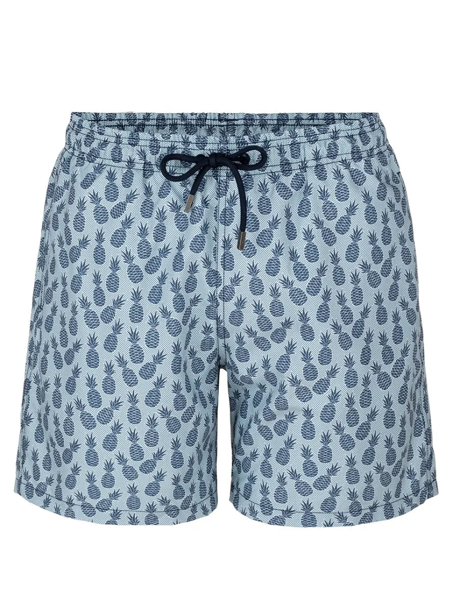 Light Grey Pineapple Stretch Swim Shorts