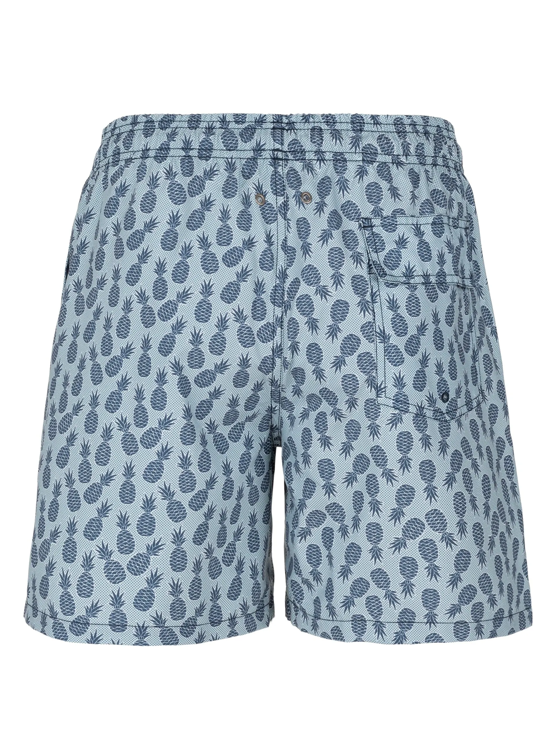 Light Grey Pineapple Stretch Swim Shorts
