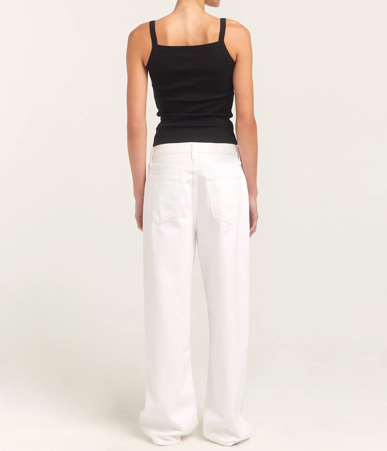 May Square Neck Cami in Black