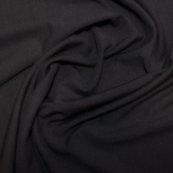 Navy Plain Bamboo Jersey Fabric