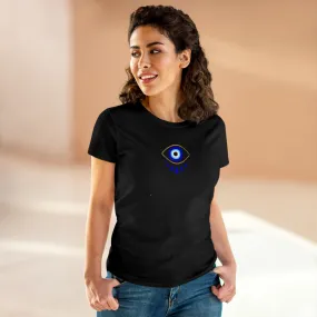 Semi-Fitted Women's Tees Eyes Speak Design