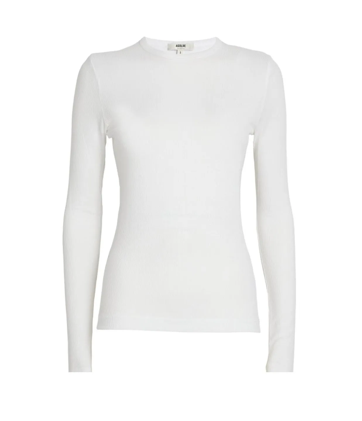 Shona Long Sleeve Fitted Tee in White