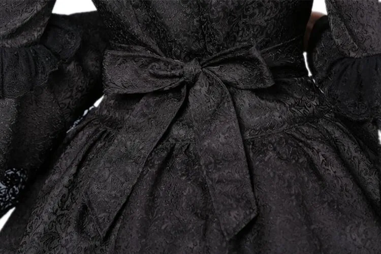 Victorian gothic dress with lace flare sleeve （not including petticoat）DW038